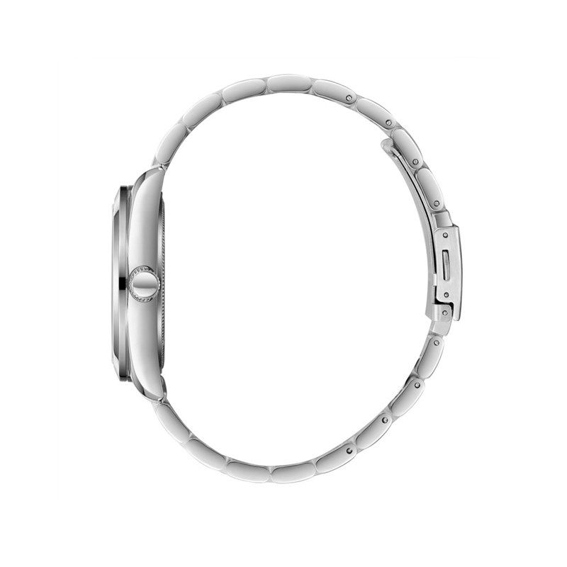PIERRE - Montre Homme - Analogique Mouvement Quartz 3 aiguilles et date - Boitier rond en métal argenté - Cadran vert - vue 3