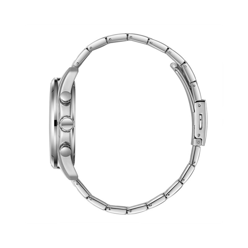 MARK - Montre Homme - Analogique Mouvement Quartz Multifonction - Boitier rond en métal argenté - Cadran bleu - vue 3