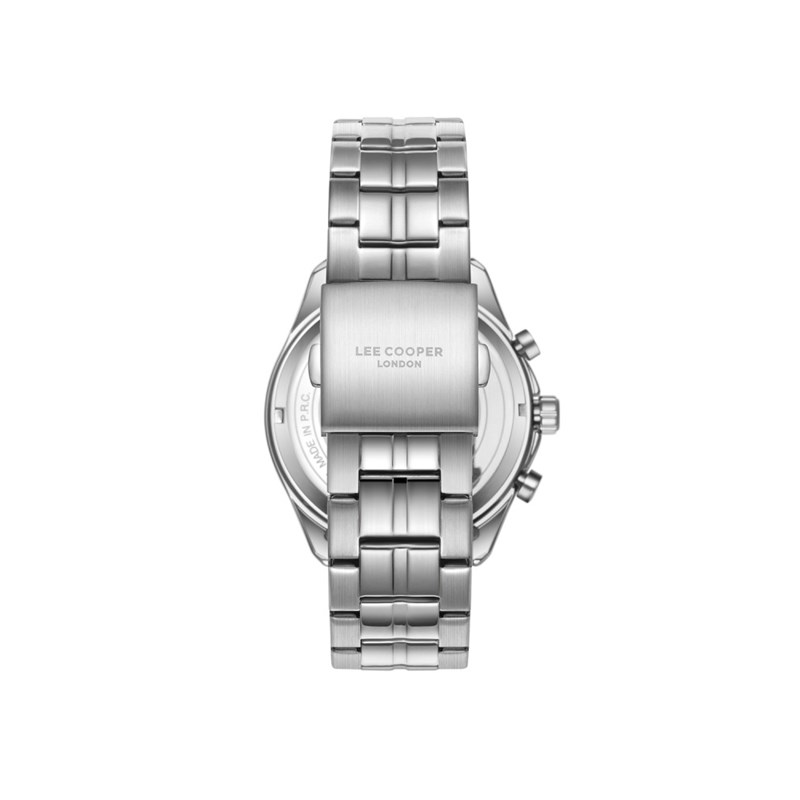 MARK - Montre Homme - Analogique Mouvement Quartz Multifonction - Boitier rond en métal argenté - Cadran bleu - vue 4