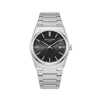 STANLEY - Montre Homme - Analogique Mouvement Quartz 3 aiguilles et date - Boitier tonneau en métal argenté - Cadran noir
