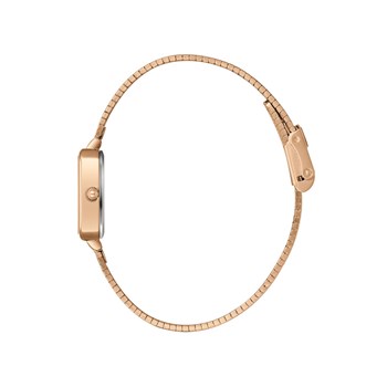 HARPER - Montre Femme - Analogique Mouvement Quartz 2 aiguilles - Boitier carré en métal doré rose