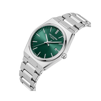 MANON - Montre Femme - Analogique Mouvement Quartz 3 aiguilles et date - Boitier tonneau en métal argenté - Cadran vert