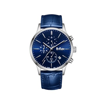 MARVIN - Montre Homme - Analogique Mouvement Quartz Multifonction - Boitier rond en métal - Bracelet bleu