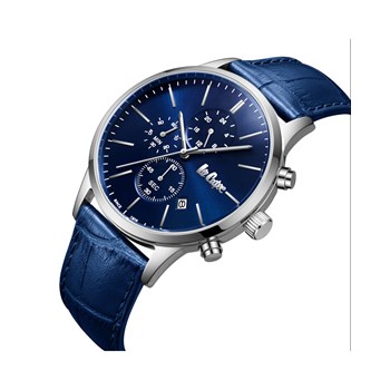 MARVIN - Montre Homme - Analogique Mouvement Quartz Multifonction - Boitier rond en métal - Bracelet bleu
