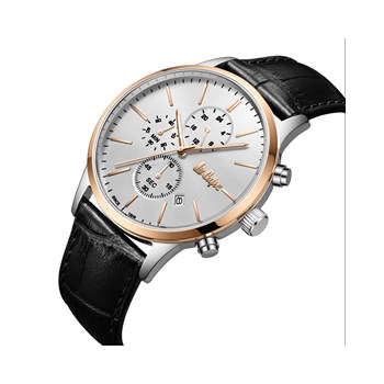MARVIN - Montre Homme - Analogique Mouvement Quartz Multifonction - Boitier rond en métal - Bracelet noir