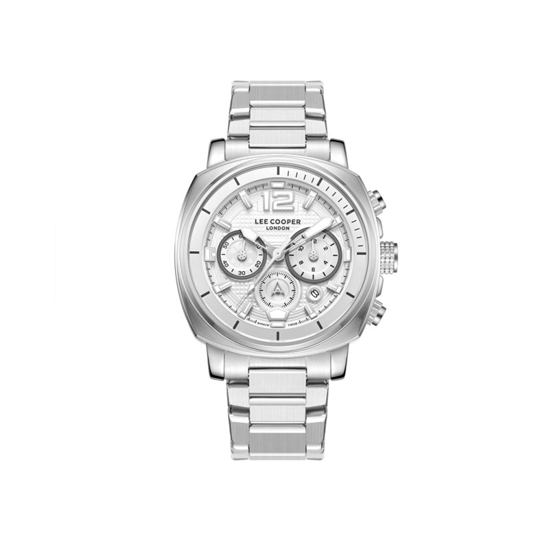 STEVEN - Montre Homme - Analogique Mouvement Quartz Multifonction - Boitier rond en métal argenté - Cadran gris