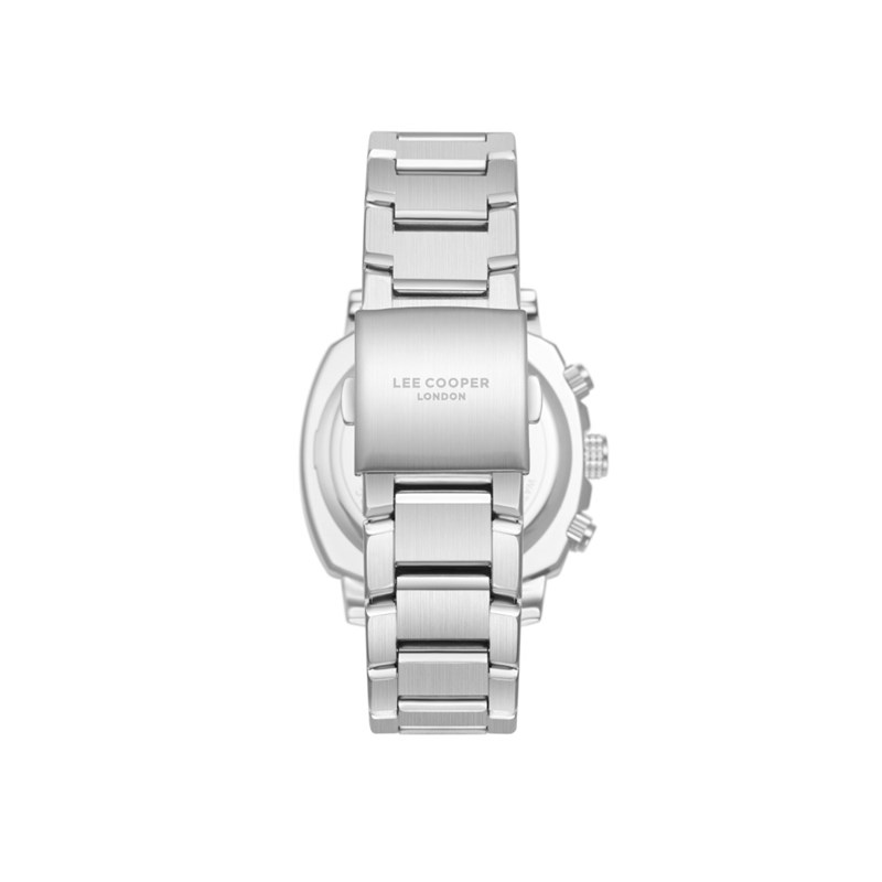 STEVEN - Montre Homme - Analogique Mouvement Quartz Multifonction - Boitier rond en métal argenté - Cadran gris - vue 4