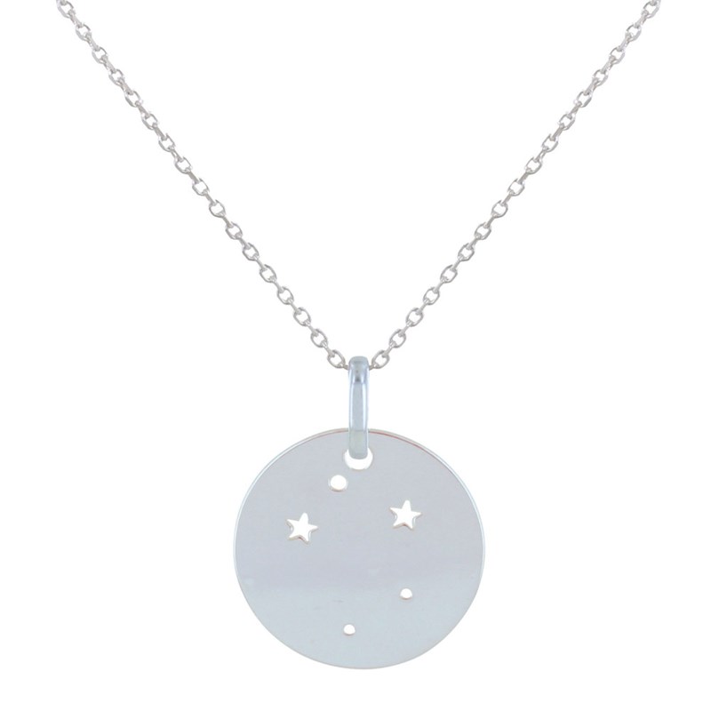 Collier en Argent 925 Zodiaque Constellation Balance - taille 45 cm