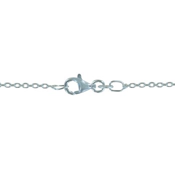 Collier Argent 925 Fleur de Nacre Ivoire - taille 45 cm