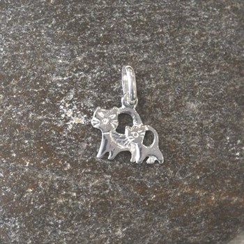 Pendentif Argent 925 Chat et son Chaton