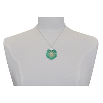 Pendentif Argent 925 Disque Etoile de Mer