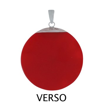 Pendentif Argent 925 Disque Etoile de Mer