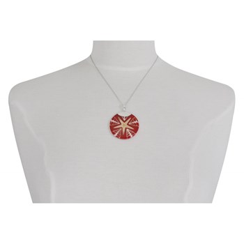 Pendentif Argent 925 Disque Etoile de Mer