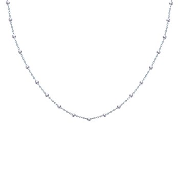 Collier Argent 925 Rhodié et Billes Simple 3mm
