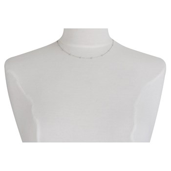 Collier Argent 925 Rhodié et Billes Simple 3mm