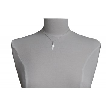 925 Zilveren Veren Halsketting en Oorbellen set - maat 45 cm