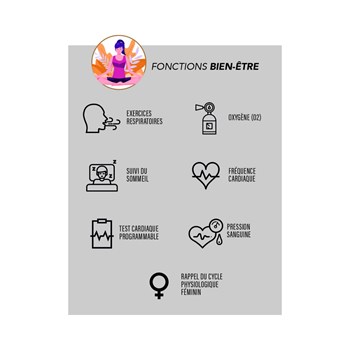 SUPER SLIM AMOLED - Boitier rond - Bracelet en silicone - Boitier doré rose