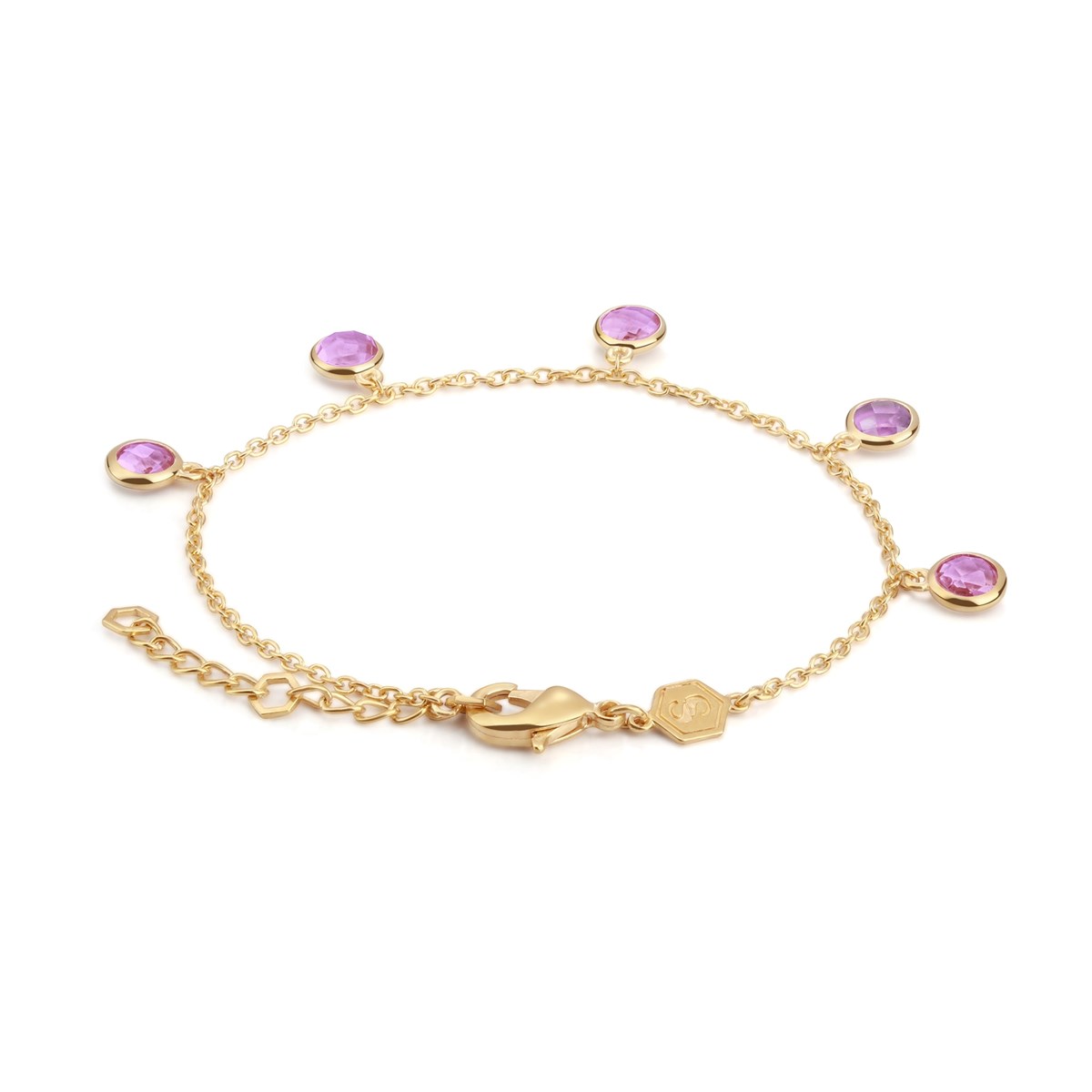 Bracelet Gemia en pierres Améthyste - vue 2