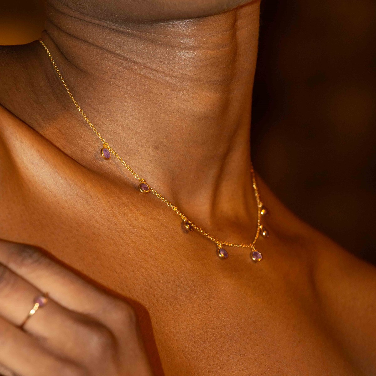 Collier Gemia en pierres Améthyste - vue 4