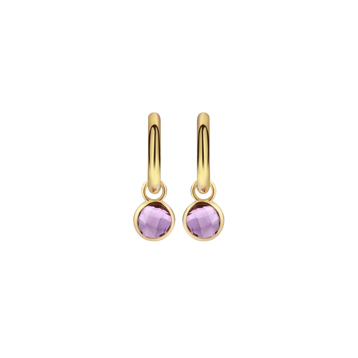 Boucles d'oreilles Gemia en pierres Améthyste - vue 2