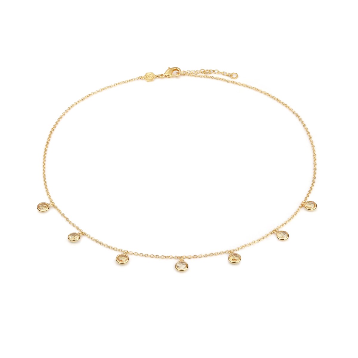 Collier, bracelet et boucles d'oreilles Gemia en pierres Citrine - vue 2