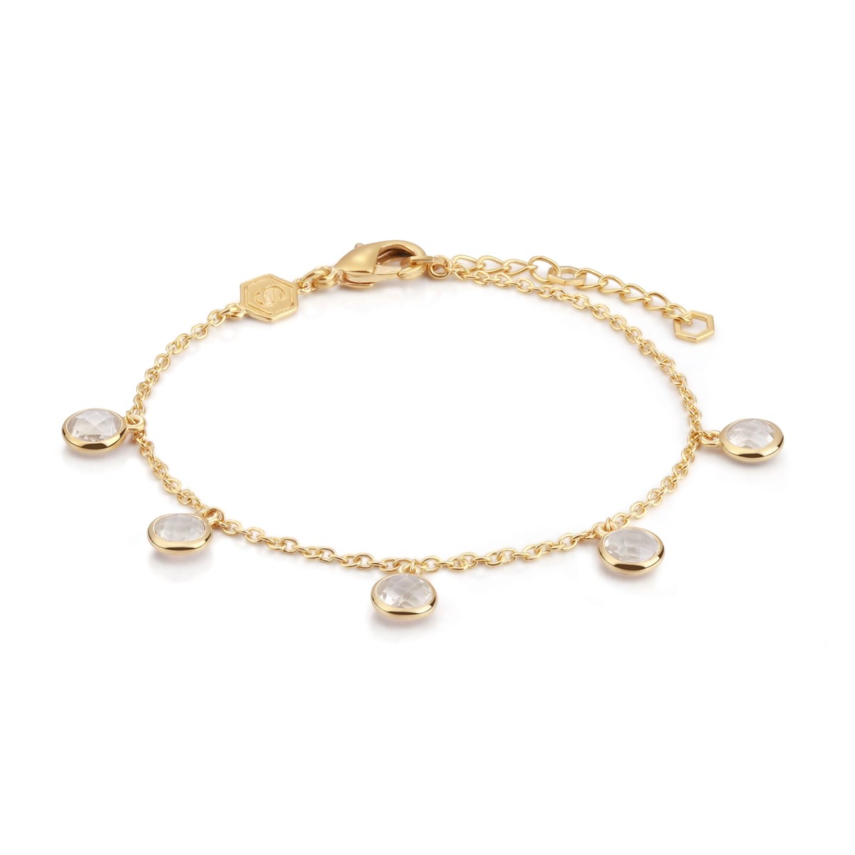 Collier, bracelet et boucles d'oreilles Gemia en Pierres de lune - vue 4