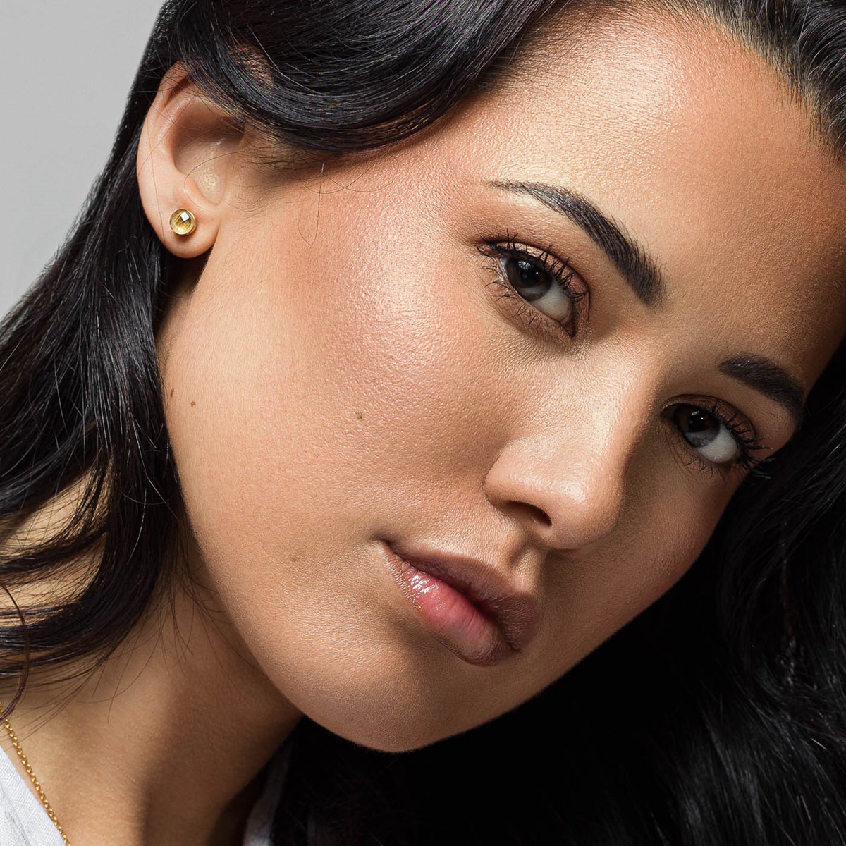 Boucles d'oreilles Aurora en pierres Citrine - vue 3