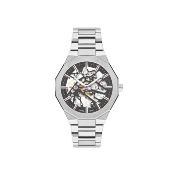 Montre Homme - Analogique Mouvement Squelette Automatique - Cadran noir