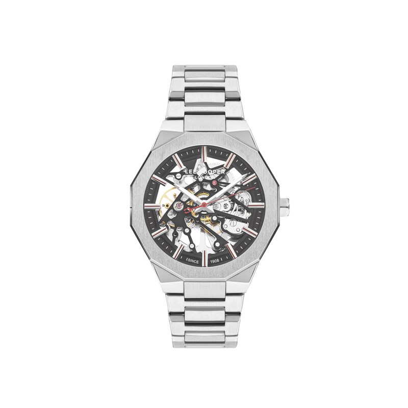 Montre Homme - Analogique Mouvement Squelette Automatique - Cadran noir