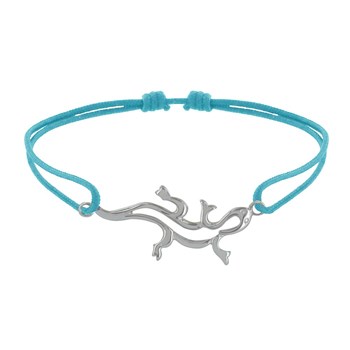 Bracelet Lien Argent 925 Salamandre - Turquoise