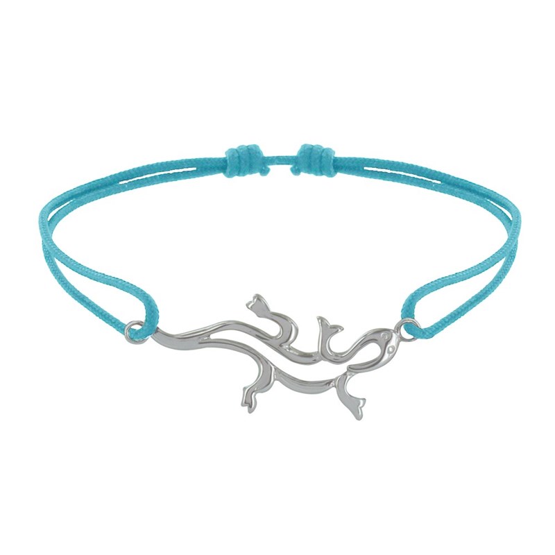 Bracelet Lien Argent 925 Salamandre - Turquoise