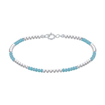 Bracelet Argent 925 Perles et Apatite Facetté M1