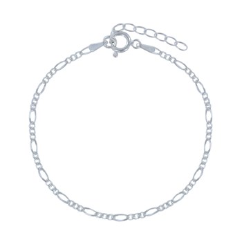 Bracelet en Argent 925 Maille Figaro 1,7mm