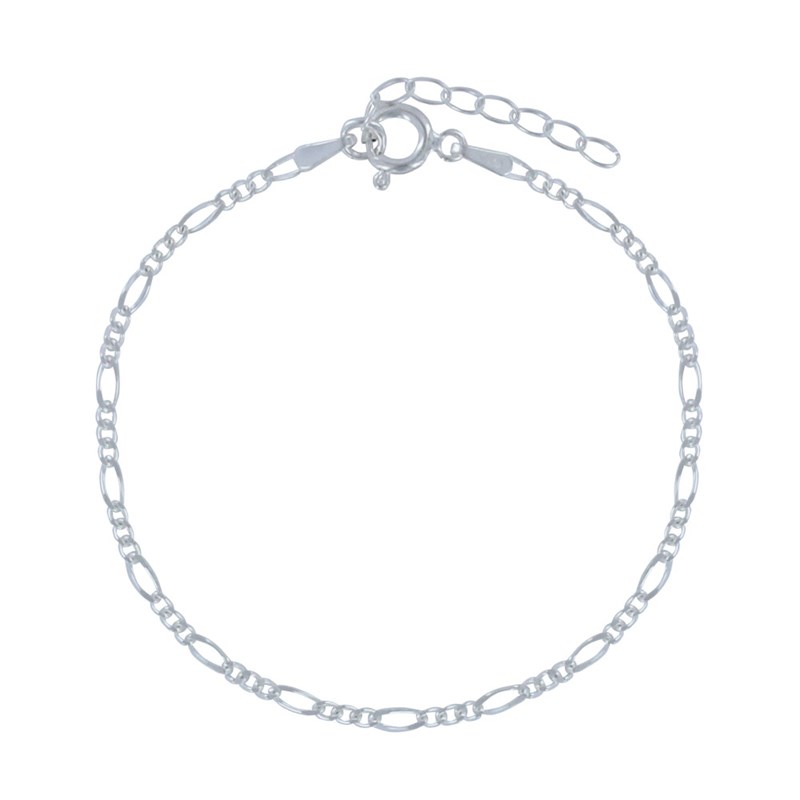 Bracelet en Argent 925 Maille Figaro 1,7mm