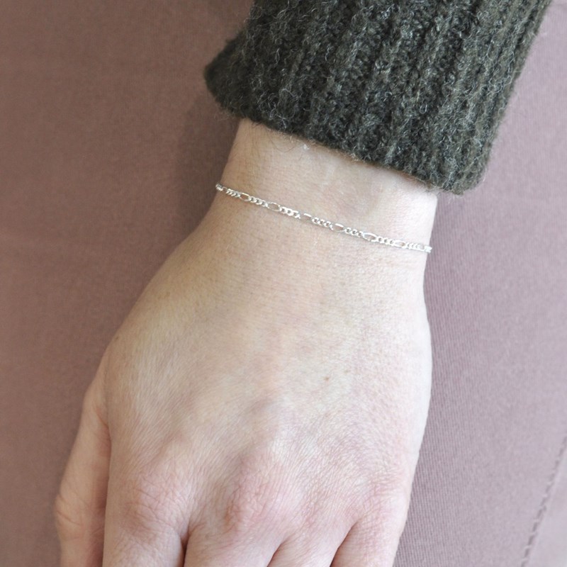 Bracelet en Argent 925 Maille Figaro 1,7mm - vue 2