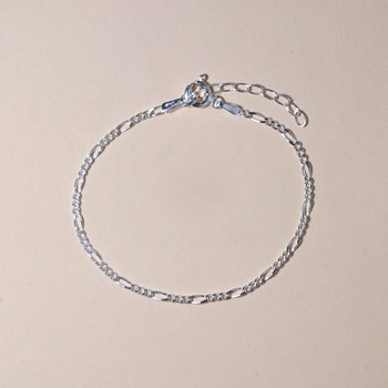Bracelet en Argent 925 Maille Figaro 1,7mm