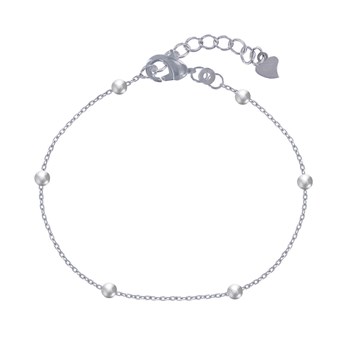 Bracelet Argent 925 Rhodié et Billes Simple 3mm