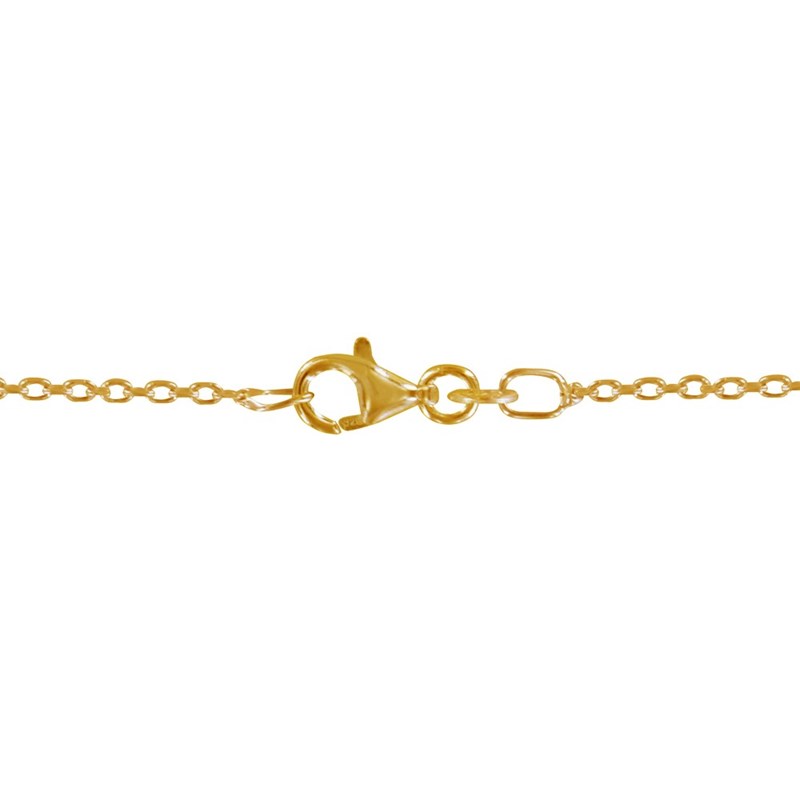 Collier Plaqué Or Fleur de Nacre Ivoire - taille 38 cm - vue 3