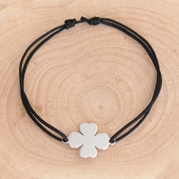 Bracelet Argent 925 Trèfle sur Lien - Turquoise