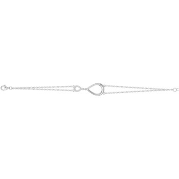 Bracelet en Argent avec oxyde de zirconium blanc