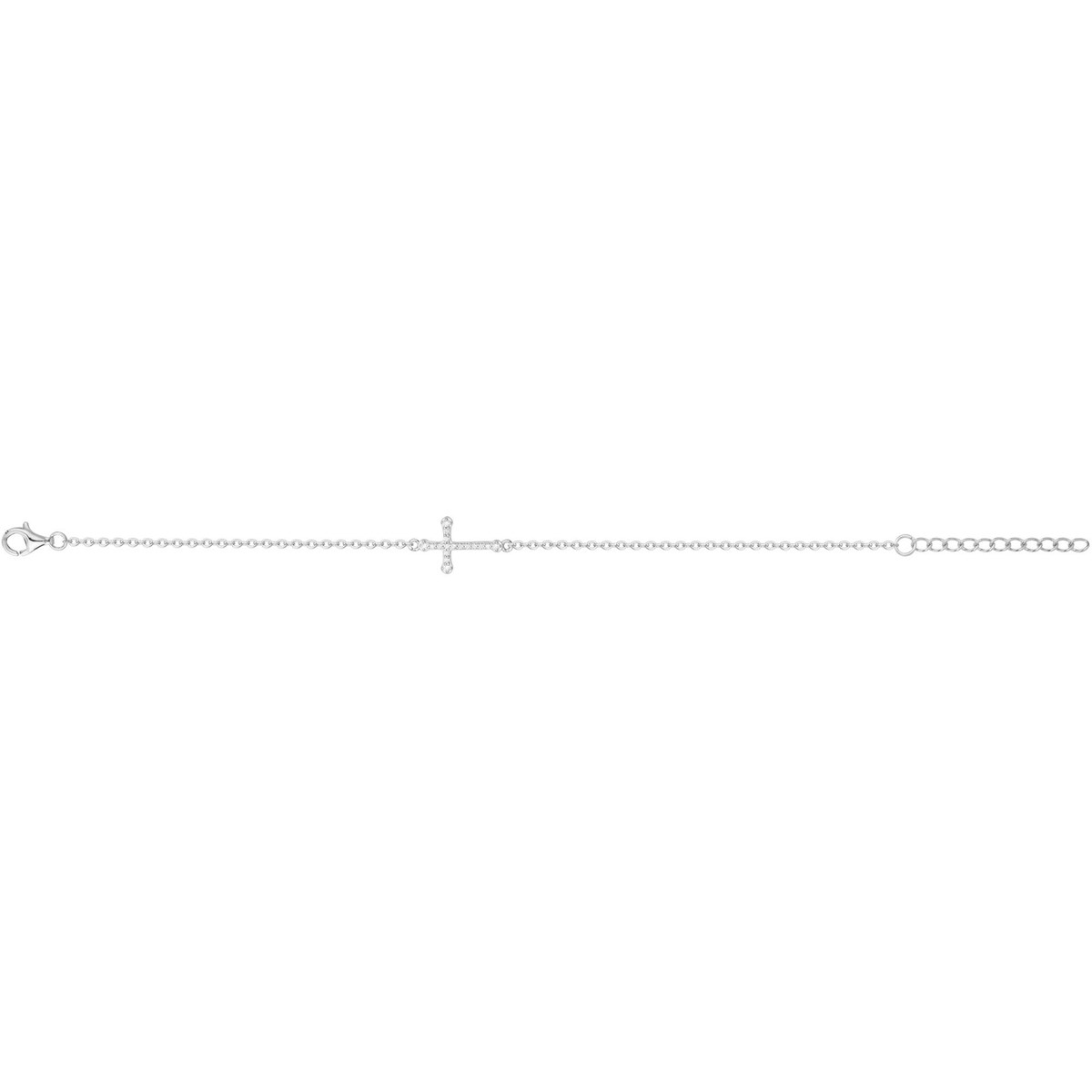 Bracelet en Argent avec oxyde de zirconium blanc