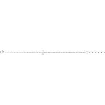 Bracelet en Argent avec oxyde de zirconium blanc
