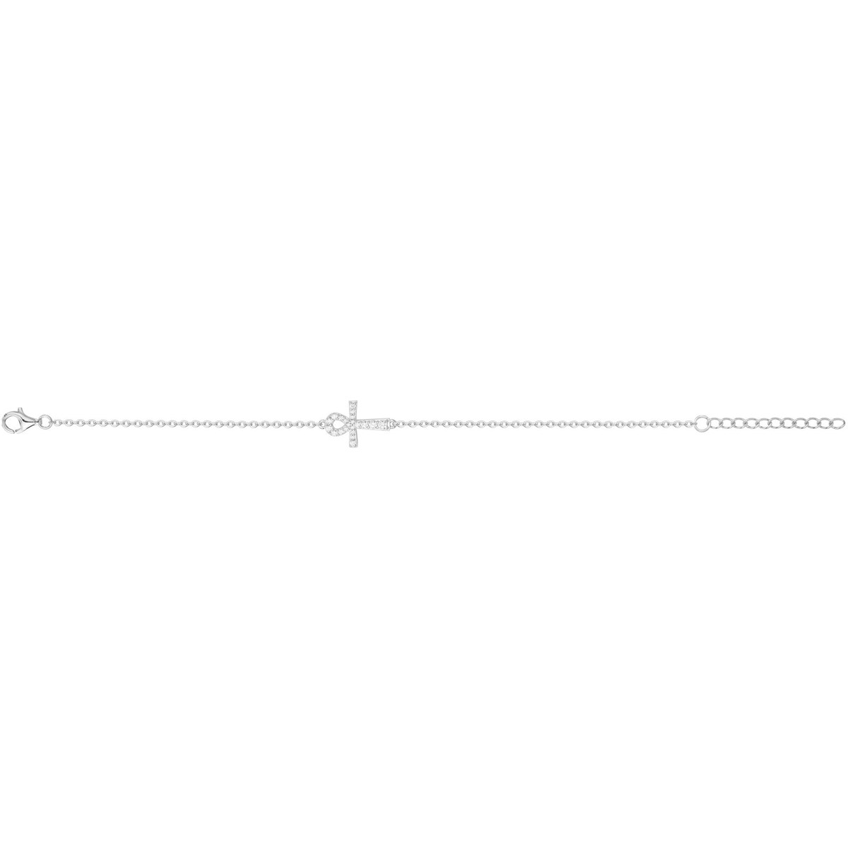Bracelet en Argent avec oxyde de zirconium blanc