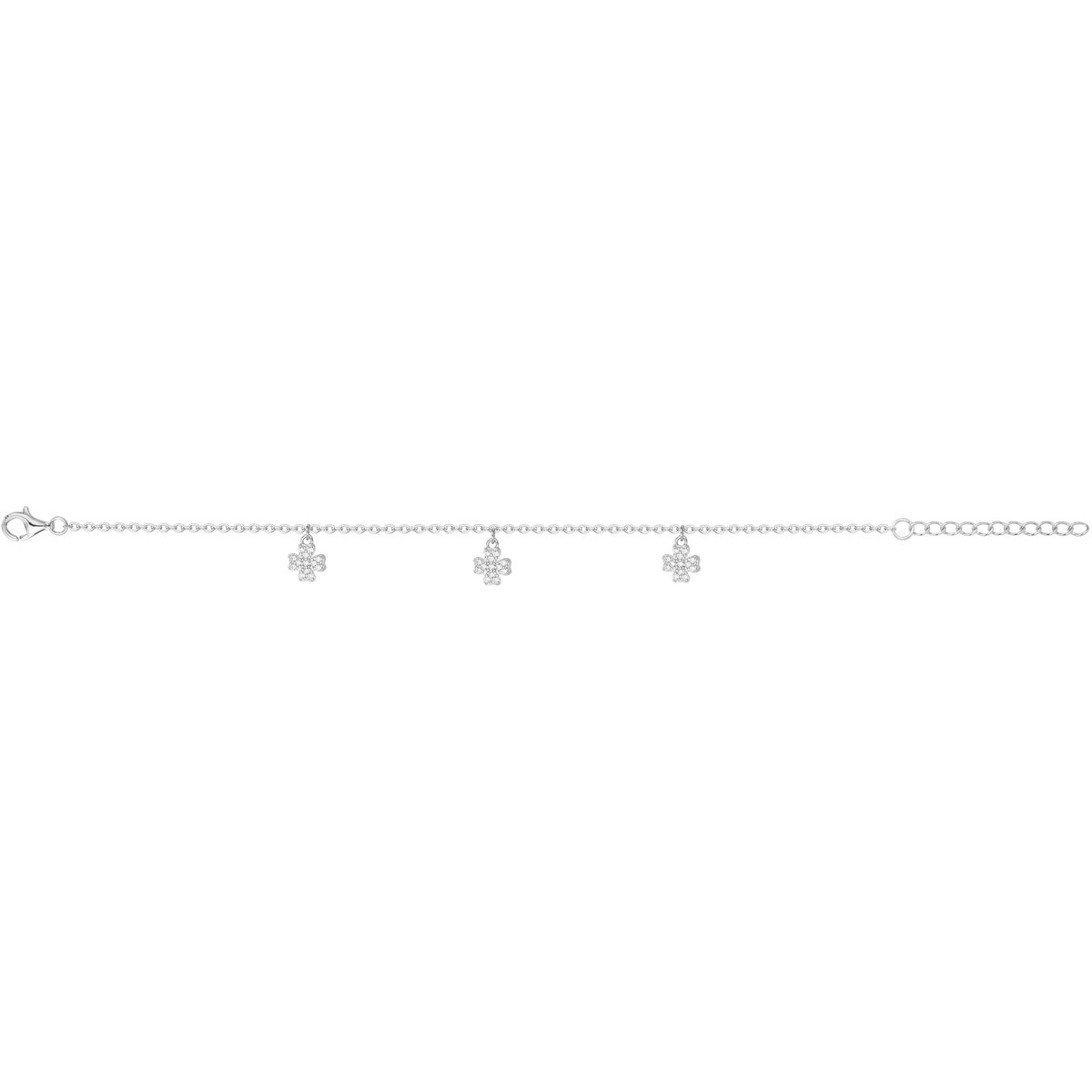 Bracelet en Argent avec oxyde de zirconium blanc