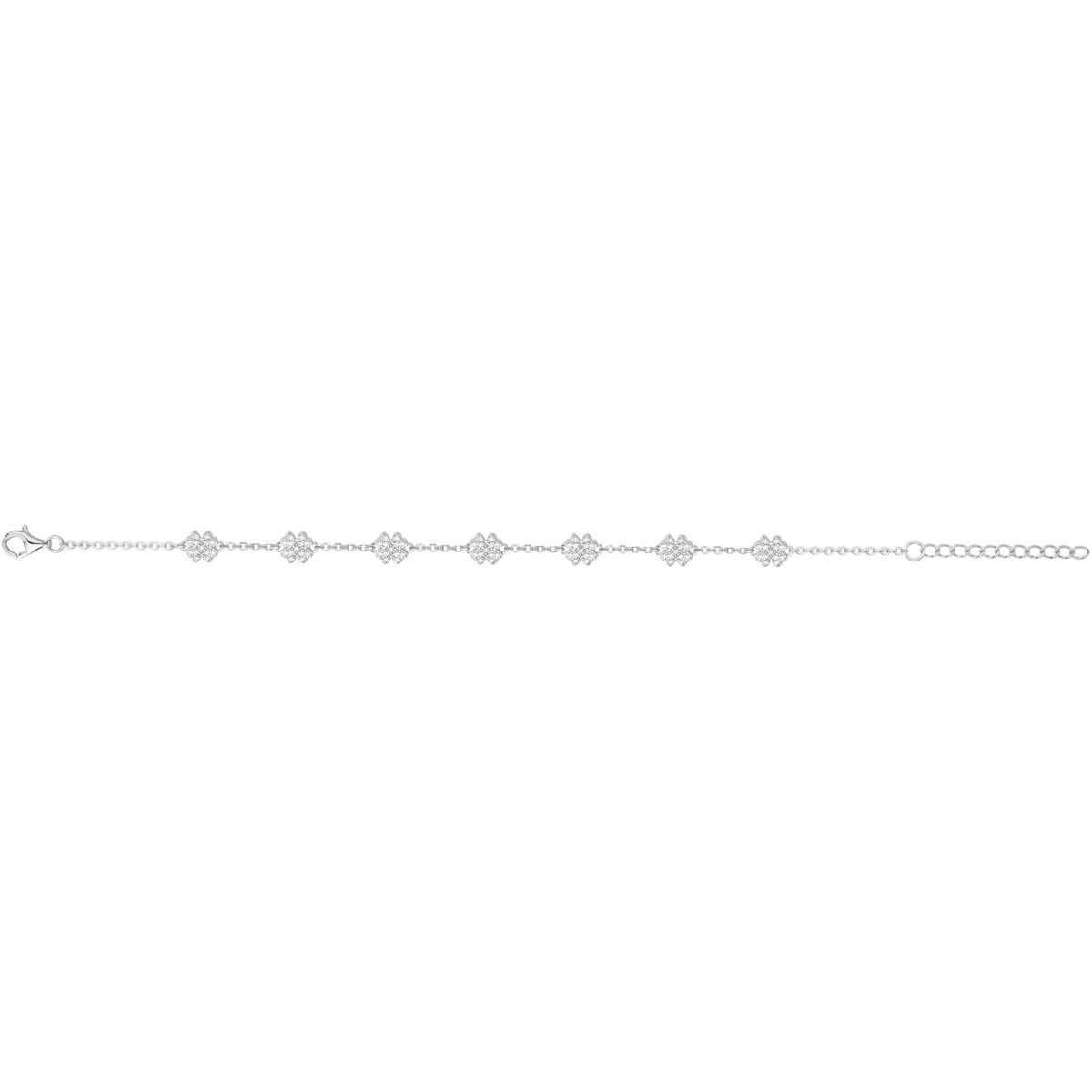 Bracelet en Argent avec oxyde de zirconium blanc