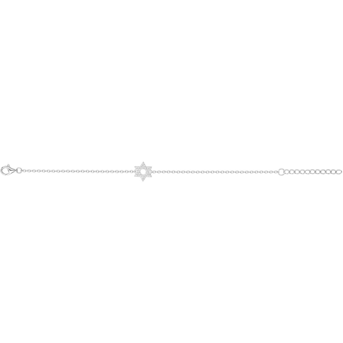 Bracelet en Argent avec oxyde de zirconium blanc