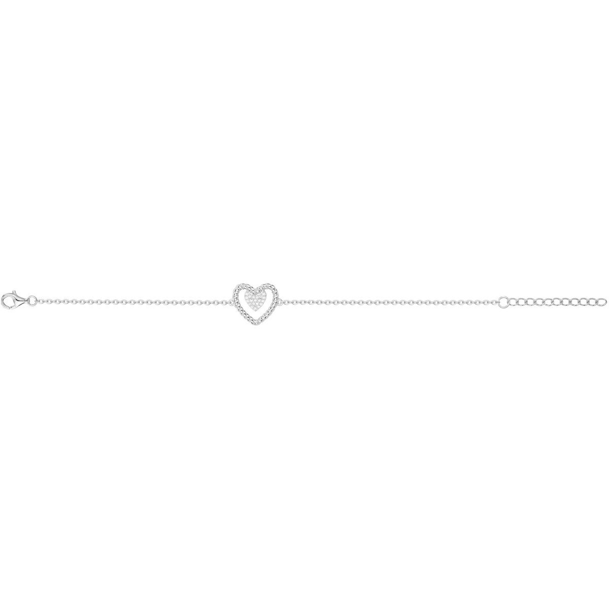 Bracelet en Argent avec oxyde de zirconium blanc