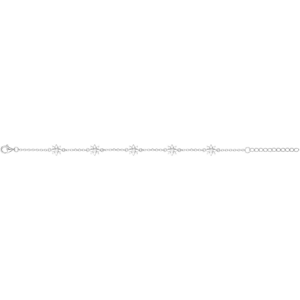 Bracelet en Argent avec oxyde de zirconium blanc