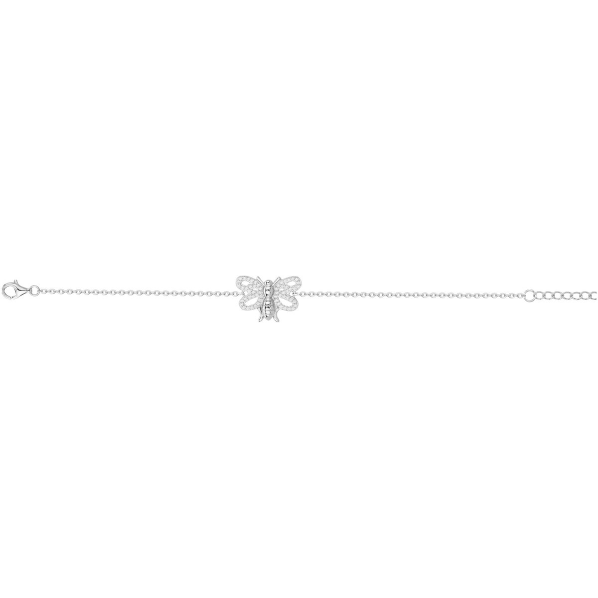 Bracelet en Argent avec oxyde de zirconium blanc