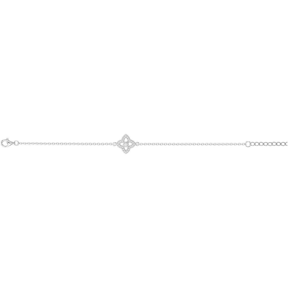 Bracelet en Argent avec oxyde de zirconium blanc